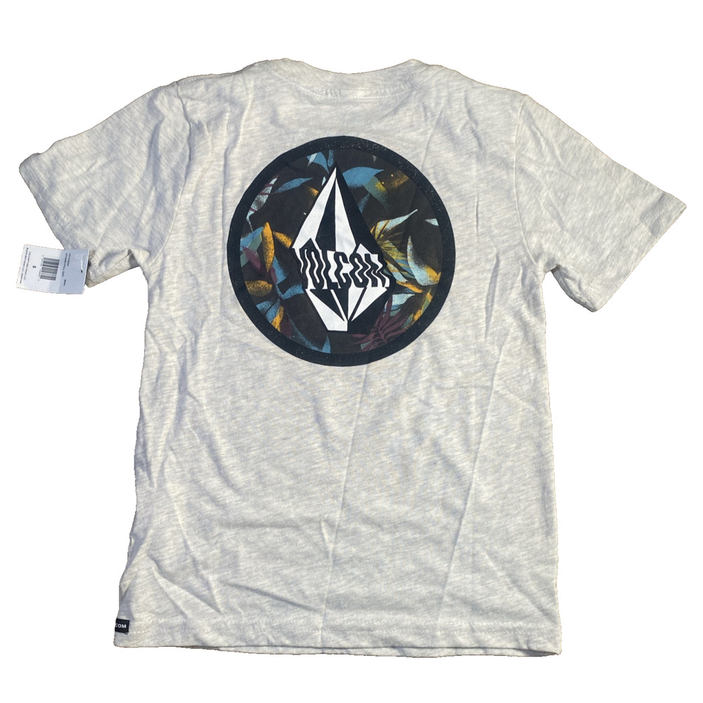 Volcom Boys Little Youth 5 Short Sleeve T-Shirt Tee Grey Stoney Fill
